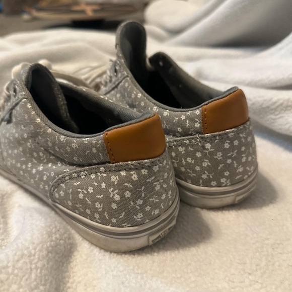 Gray Floral Vans Sneakers - Picture 2 of 9